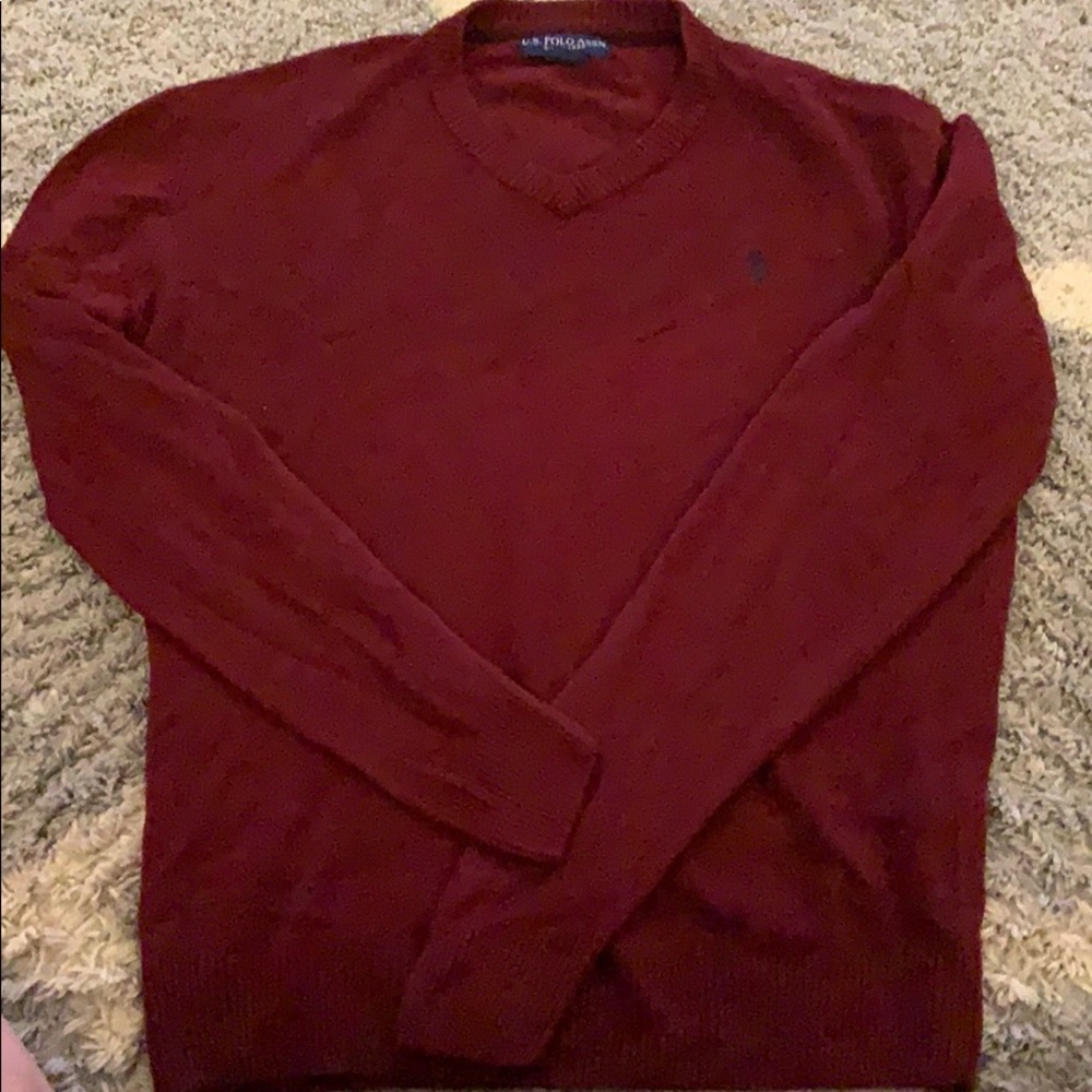 U.S. Polo Association Maroon Sweater. Large.  NWOT